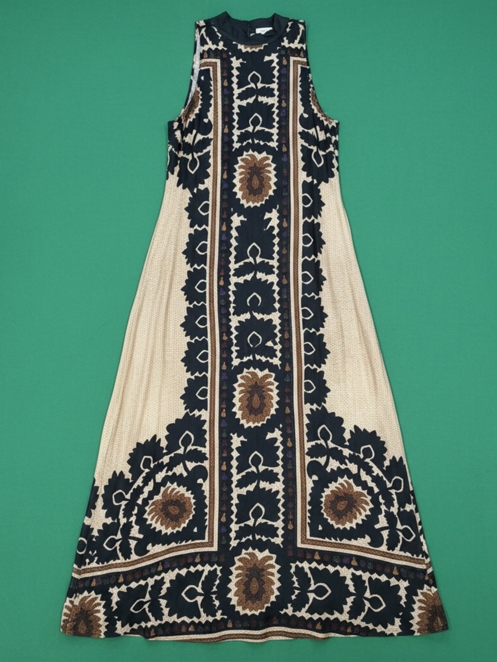 NWT. FARM Rio for Anthropologie Halter Maxi Dress Geometric Pockets XL - Picture 5 of 6